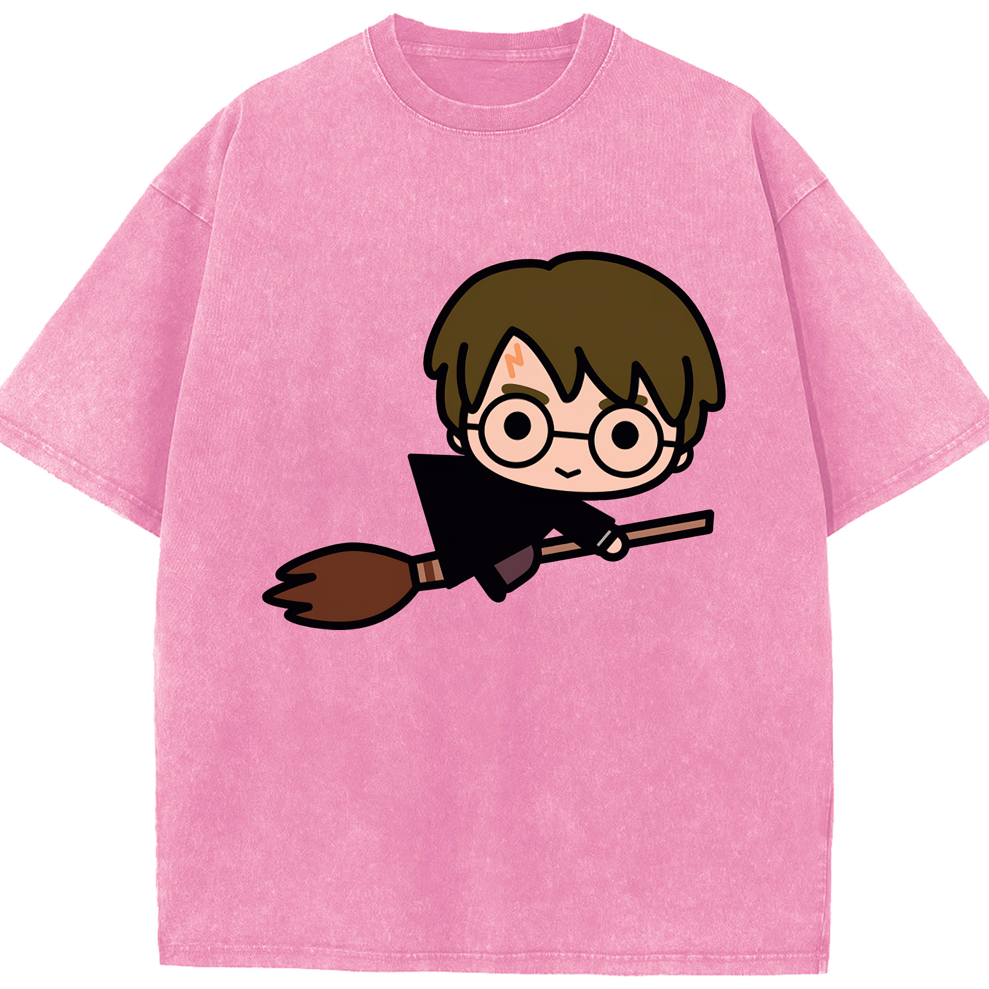 （画像用） Harry Potter ハリー・ポッターシリーズ 綿100% ヴィンテージ風 半袖Tシャツ（フロントプリント）